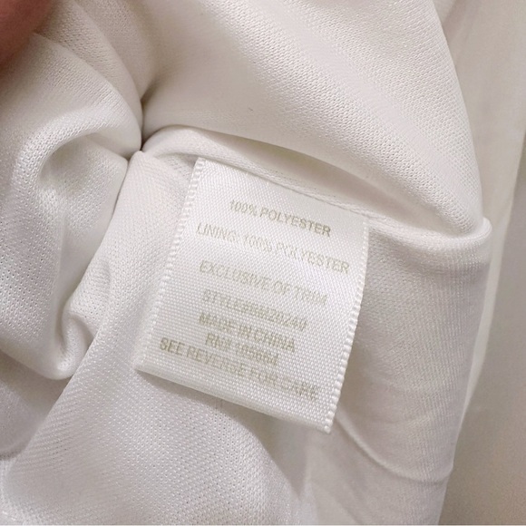 American Glamour Badgley Mischka Bohemian Shirred White Maxi Dress - Picture 5 of 7